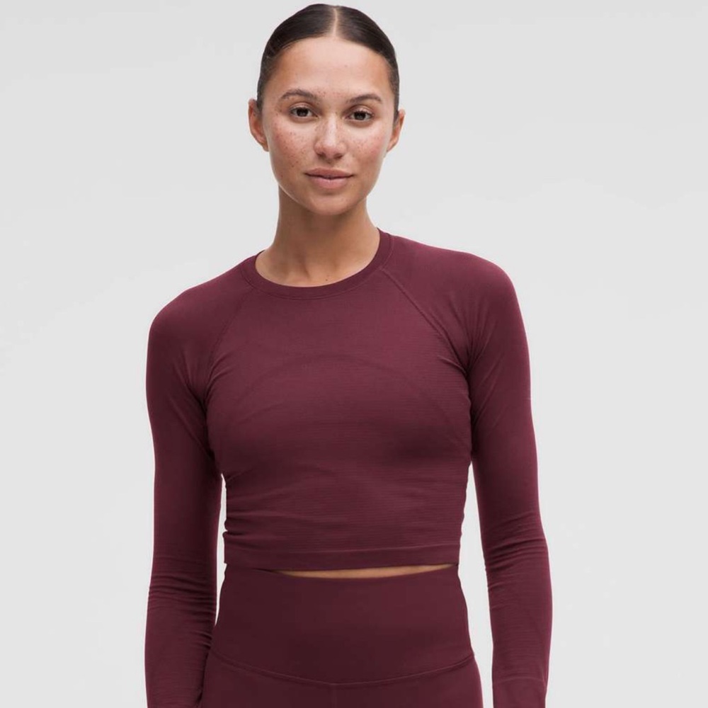 Lululemon Swiftly Tech Long Sleeve Cropped Top